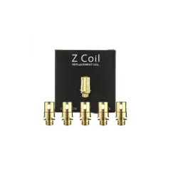 Boîte de résistances Z Coil pour Innokin Z80, avec cinq résistances dorées alignées.
