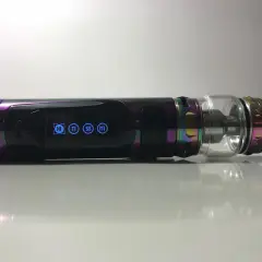 Vape Eleaf Pico aux couleurs irisées, avec écran bleu affichant les modes NI, TI, SS, M1.