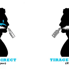 Illustration montrant deux façons d'inhaler la vapeur d'une cigarette électronique, avec ou sans passage par la gorge, pour une expérience de nicotine différente.