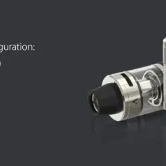 Clearomiseur Cubis 2 de Joyetech, avec sa résistance ProC-BF 0.6ohm et son drip tip noir.