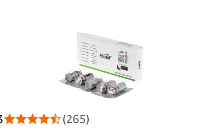 Cinq résistances Melo 5 Eleaf, prêtes à l'emploi pour une expérience de vapotage optimale.