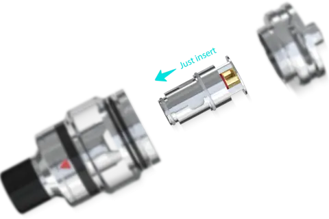 Pièce de rechange pour cigarette électronique : une résistance Eleaf 0.3 ohm prête à être insérée.