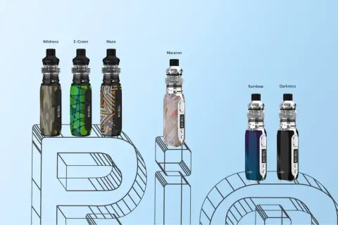 iStick Rim C 80W en plusieurs coloris : Wildness, E-Green, Maze, Macaron, Rainbow, Darkness.