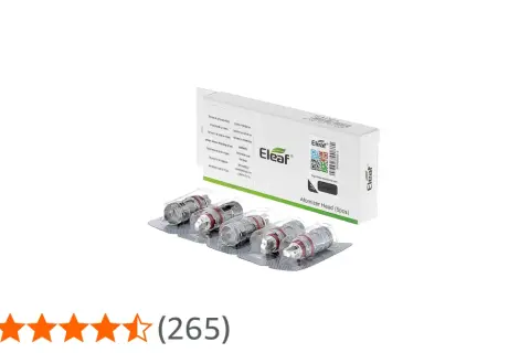 Cinq résistances Melo 5 Eleaf, prêtes à l'emploi pour une expérience de vapotage optimale.