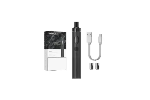 Kit ego aio 2 noir avec câble USB et accessoires.