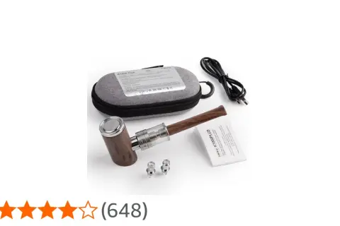 Une e-pipe pas cher au design bois, avec sa housse, son câble et ses accessoires. Idéal pour débuter la vape.