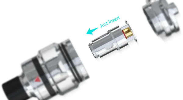 Pièce de rechange pour cigarette électronique : une résistance Eleaf 0.3 ohm prête à être insérée.