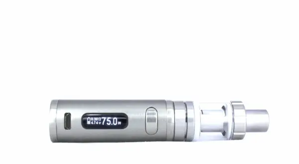 Cigarette électronique iStick Pico argentée, affichant 75.0W.