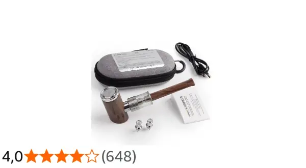 Une e-pipe pas cher au design bois, avec sa housse, son câble et ses accessoires. Idéal pour débuter la vape.