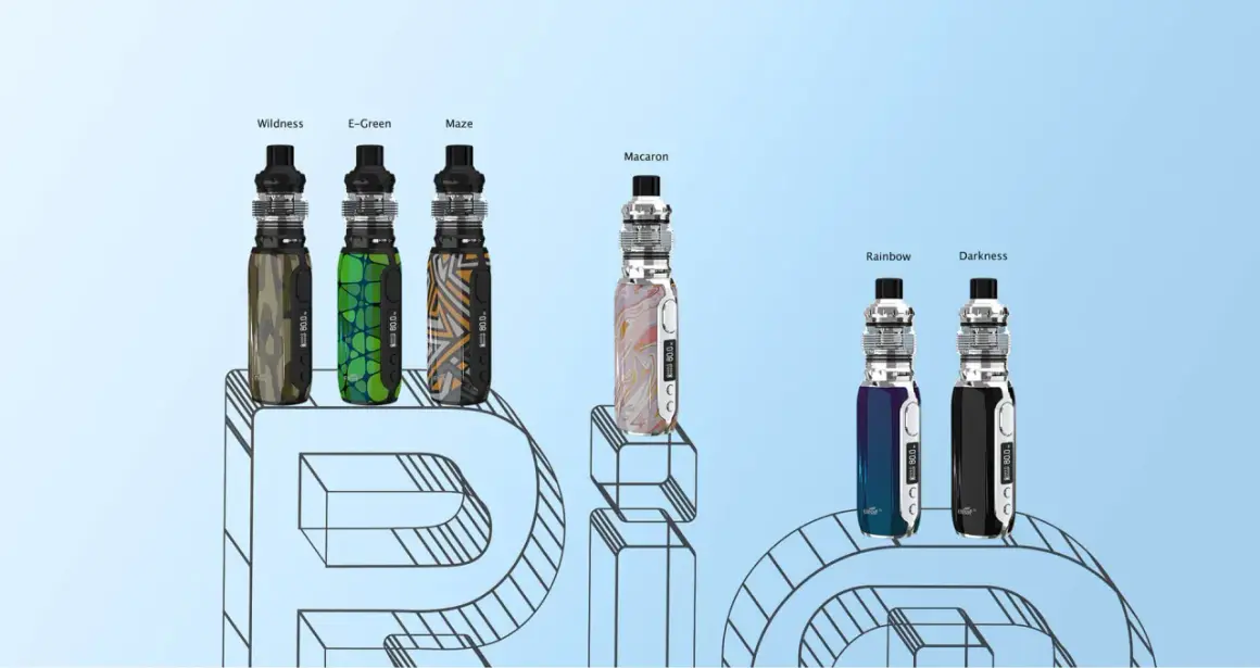 iStick Rim C 80W en plusieurs coloris : Wildness, E-Green, Maze, Macaron, Rainbow, Darkness.