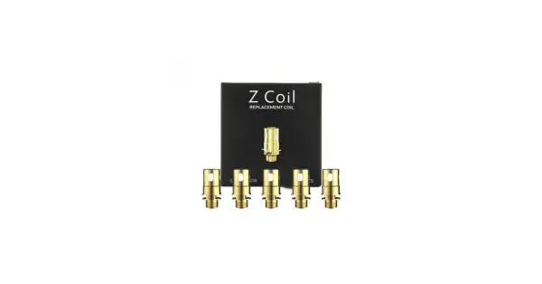 Boîte de résistances Z Coil pour Innokin Z80, avec cinq résistances dorées alignées.