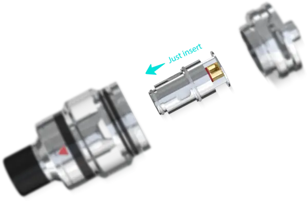 Pièce de rechange pour cigarette électronique : une résistance Eleaf 0.3 ohm prête à être insérée.