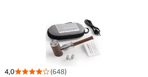 Une e-pipe pas cher au design bois, avec sa housse, son câble et ses accessoires. Idéal pour débuter la vape.